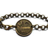 1952 France 20 Francs coin bracelet Marianne lady Paris Lyon Lille Nice Metz Rennes Reims Avignon Saint-Étienne Le Havre Carcassonne b000201