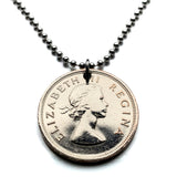 1960 South Africa 1 Penny coin pendant Dromedaris ship sail boat Cape Town Vereeniging Soshanguve Xhosa Tswana Zulu Afrikaan Dutch k000053
