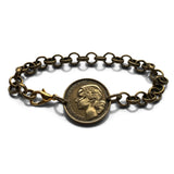 1953 France 10 Francs French coin rolo link bracelet jewelry Marianne Paris Marseille Lyon Toulouse Le Havre Bordeaux Nice Strasbourg Carcassonne Nantes Lille Montpellier Dijon Rennes Reims Avignon Metz Toulon Angers Dijon b000034