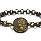 1953 France 10 Francs French coin rolo link bracelet jewelry Marianne Paris Marseille Lyon Toulouse Le Havre Bordeaux Nice Strasbourg Carcassonne Nantes Lille Montpellier Dijon Rennes Reims Avignon Metz Toulon Angers Dijon b000034