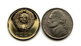 Soviet Union USSR CCCP Communist Russia 3 Kopecks coin earrings hammer & sickle Moscow Saint Petersburg Sochi Rossiya Lenin Stalin Marx proletariat working class socialist Yekaterinburg Kazan Novosibirsk Novgorod Bolsheviks Tatars Red Square e000220