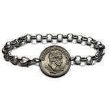 1956 Colombia 20 Centavo coin bracelet flags Andean condor Bogotá Valle del Cauca Soledad Bello Ibagué Villavicencio Pereira Armenia b000203