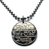 1923 Free City of Danzig 10 Pfennige coin pendant Gdańsk Śródmieście Motława River Długa Street Długi Targ Artus Court Poland Polska n003988