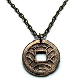 antique! 1863-1868 Japan Nippon Nihon 4 Mon cash coin pendant Japanese jewelry Shogunate last Samurai bushi buke Kanji Kanei Shogun Edo Tokyo Yokohama Kobe Osaka Sendai Fukuoka Okinawa Sapporo Nagasaki Hiroshima Kawasaki Shibuya n002184