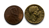 1940 Italy 5 Centesimi coin pendant World War 2 era Italian eagle Savoia Shield Rome Milan Torino Perugia Palermo Siena Capri Sicilia Verona Positano Pisa Lazio Parma Bari Ancona Lecce Matera Mussolini n000411