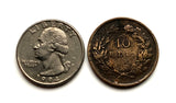 1892 Portugal 10 Reis coin pendant king Carlos I Lisbon Porto Sintra Faro Braga Coimbra Évora Lagoa Funchal Aveiro Guimarães Oeiras n003941