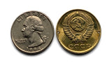 1974 UdSSR Sowjetunion CCCP kommunistisches Russland 5 Kopeken Münze Anhänger Moskau Sotschi Sankt Petersburg Jekaterinburg KasanvSotschi Rossiya Lenin Stalingrad Marx Bolschewiken Roter Platz Kreml Hammer Sichel n000809