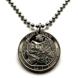 2017 USA Quarter 25 Cent coin pendant Alley Spring Roller Red Mill Ozark National Scenic Riverways Eminence Shannon County Missouri n003992