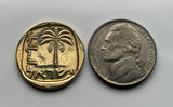 Israel 10 Agorot coin earrings Jewish date palm tree Hebrew Temple Mount Holy Land Judea Zion Jews Torah Middle East bar mitzvah e000130