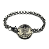 2007 Poland Polska 20 Groszy coin bracelet jewelry white Polish eagle Warsaw Krakow Poznań Wrocław Lublin Łódź Polak Poles Katowice Tyniec Gdańsk Bydgoszcz Zamość Zakopane Oświęcim Kołobrzeg Białystokn b000081