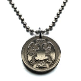 antique! 1884 Serbia 10 Para coin pendant Serbian double headed eagle Belgrade Srbija Kosovo Yugoslavia Novi Sad Vojvodina Kragujevac Subotica Niš city Zrenjanin Nišava Nemanjić dynasty Serbs n001418