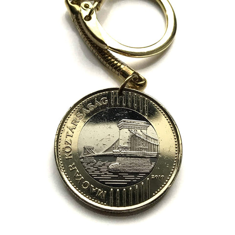 2010 Hungary Magyar 200 Forint coin pendant necklace jewelry Széchenyi Chain Bridge Buda Széchenyi Gresham Palace Jasz Pannonian Basin Csangos Ugrian Szeged n003085