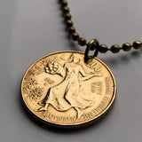 1981 Italy 200 Lire coin pendant Italian girl World Food Day Rome Florence Milan Venice Napoli Verona Torino Bologna Pisa Siena Tuscany Lecce Ravenna Cagliari Perugia Pisa Genoa Matera San Gimignano Palermo Parma Trieste Modena Treviso Ferrara n000628