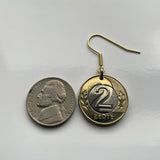 Poland Polska 2 Zlote coin earrings white Polish eagle Poles Warsaw Kraków Poznań Wrocław Łódź Polak Polans Polonia Slavs Zakopane Oświęcim Kołobrzeg Kashubians Białystok Białystok Lechitic Kashubian Gdańsk Szczecin Bydgoszcz Lublin Katowice e000535
