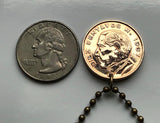 1967 Mexico 10 Centavo coin pendant necklace fashion jewelry Mexican eagle Ecatepec Guadalajara Puebla Juárez Tijuana León Monterrey Cancún Zapopan Culiacán Chihuahua Veracruz Toluca Chiapas Pachuca Morelia Sinaloa Durango Hidalgo Iztapalapa n002044