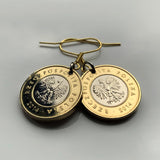 Poland Polska 2 Zlote coin earrings white Polish eagle Poles Warsaw Kraków Poznań Wrocław Łódź Polak Polans Polonia Slavs Zakopane Oświęcim Kołobrzeg Kashubians Białystok Białystok Lechitic Kashubian Gdańsk Szczecin Bydgoszcz Lublin Katowice e000535