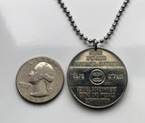 1978 Israel Jewish Greeting Token coin pendant Ben Shahn Dove El Al menorah Jerusalem Tel Aviv Torah Talmud Hebrew Judea Judah Haifa Rishon LeZion Jaffa Masada Caesarea Talmud Zion Petah Netanya Naphtali Beersheba Nazareth Yiddish Tikva Reuben n003513