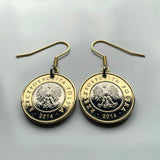 Poland Polska 2 Zlote coin earrings white Polish eagle Poles Warsaw Kraków Poznań Wrocław Łódź Polak Polans Polonia Slavs Zakopane Oświęcim Kołobrzeg Kashubians Białystok Białystok Lechitic Kashubian Gdańsk Szczecin Bydgoszcz Lublin Katowice e000535