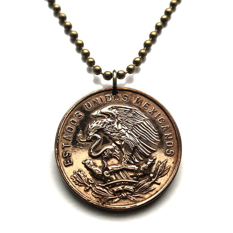 1967 Mexico 10 Centavo coin pendant necklace fashion jewelry Mexican eagle Ecatepec Guadalajara Puebla Juárez Tijuana León Monterrey Cancún Zapopan Culiacán Chihuahua Veracruz Toluca Chiapas Pachuca Morelia Sinaloa Durango Hidalgo Iztapalapa n002044