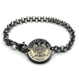 2007 Poland Polska 20 Groszy coin bracelet jewelry white Polish eagle Warsaw Krakow Poznań Wrocław Lublin Łódź Polak Poles Katowice Tyniec Gdańsk Bydgoszcz Zamość Zakopane Oświęcim Kołobrzeg Białystokn b000081