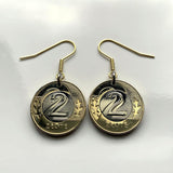 Poland Polska 2 Zlote coin earrings white Polish eagle Poles Warsaw Kraków Poznań Wrocław Łódź Polak Polans Polonia Slavs Zakopane Oświęcim Kołobrzeg Kashubians Białystok Białystok Lechitic Kashubian Gdańsk Szczecin Bydgoszcz Lublin Katowice e000535