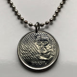 1994 Brazil 10 Centavos coin pendant Lady Republic Rio de Janeiro São Paulo Brasília Salvador Fortaleza Recife Pernambuco Bahia Minas Gerais Pelourinho Santa Catarina Cruzeiro do Sul Belo Horizonte Porto Alegre Copacabana Ipanema Curitiba Carioca n002205
