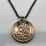 1967 Mexico 10 Centavo coin pendant necklace fashion jewelry Mexican eagle Ecatepec Guadalajara Puebla Juárez Tijuana León Monterrey Cancún Zapopan Culiacán Chihuahua Veracruz Toluca Chiapas Pachuca Morelia Sinaloa Durango Hidalgo Iztapalapa n002044