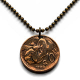 1922 Italia Italy 10 Centesimi coin pendant necklace honey bee bumble bee beekeeper honey farmers pollination beehive Roma Milan Florence Venice Verona Napoli Turin Palermo Parma Bergamo Pisa Matera Genoa Siena Modena Bari Sorrento Perugia Tuscany n000539