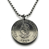 El Salvador 1 Colon coin pendant necklace jewelry Christopher Columbus Cristobal Colon San Salvador Soyapango Santa Ana San Miguel Mejicanos Ahuachapán Ilopango Tonacatepeque Opico Zacatecoluca La Libertad Tecla n001716
