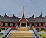 1978 Indonesia 100 Rupiah coin pendant Minangkabau house tree of life Jakarta Forestry prosperity Buddhist Sumatra Papua Sundanese n002067