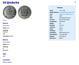 1988 Albania Shqiperi 50 Qindarka coin pendant double headed eagle Tirana Durres Vlore Elbasan Shkoder Kruje Lushnje Mangalem Korab Shkumbin Fier Dalmatia Genthios Illyria Shqiptar Gheg Tosk Berat Osum n003847