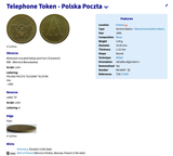 1990 Poland Polska Polish Postal Telegraph & Telephone token pendant PPTiT Warsaw Krakow Wroclaw Lodz Poznan Gdansk Szczecin Lublin n003963