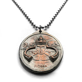 Vatican City Italy coin pendant Pope Saint John Paul II pontificate bishop Saint Peter's Basilica Roma Holy See Roman Catholic church Jesus Christ crucifix papacy Apostolic Palace episcopal diocese Capitoline Hill Sistine Chapel Lateran Palace n003809