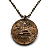 1967 Mexico 20 Centavos coin pendant Pirámide del Sol Teotihuacán Tzacualli Calzada de los Muertos Toltecs Edomex Cerro Gordo Aztecas n000534