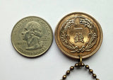 1899 Japan Nippon 1 Sen coin pendant Japanese sun Tokyo Osaka Kobe Yokohama Sendai Kobe Saitama Samurai Gunma land of the rising sun n001979