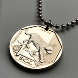 2018 Peru 1 Sol coin pendant jaguar Amazon jungle leopard tiger lion llama alpaca vicuña Cuzco Lima Machupichu Inca Nazca n002820