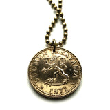 1963 Finland Suomi 50 Pennia coin pendant necklace jewelry Finnish lion Helsinki Finns Finnic Espoo Tampere Vantaa Oulu Turku Jyväskylä Nordic Baltic Lahti Ostrobothnia Porvoo Rovaniemi Uusimaa Kuopio Savonlinna Mikkeli Lappeenranta Bothnia n000692