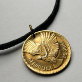 1966 Chile 5 Centesimos coin pendant necklace Chilean Andean Condor Santiago Concepcion Viña del Mar Mapuche Valparaiso Atacama Valdivia Antofagasta Rancagua Coquimbo Temuco Tarapaca Patagonia n000555
