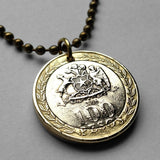 2022 Chile 100 Pesos coin pendant escudo Chileno estrella blanca condor huemul deer Santiago white star Antofogasta Rancagua Temuco n001624