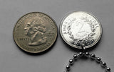 1984 Costa Rica 2 Colones coin pendant escudo Costarricense San Jose Puerto Limón Alajuela Liberia Puntarenas San Vicente Barranca ticos América Central Heredia Cinco Esquinas Desamparados Tamarindo Arenal Cartago Puntarenas Cocos Poás Nicoya n001662