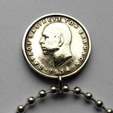 1954 Greece Hellas 1 Drachma coin pendant Greek white cross Heracles Athens Crete Macedonia Sparta Volos Peloponnese Pella Thebes n000377