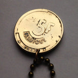 1986 Belgium Belgique 5 Francs coin pendant Belgian king Baudouin I Brussels Bruges Ghent Mechelen High Fens Flanders Flemish French n001246