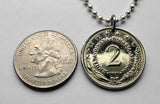 1971 Yugoslavia 2 Dinara coin pendant Serbia Croatia Bosnia Slovenia Split Vojvodina socialist communist Novi Sad Ljubljana Niš slav n001197