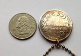 1866! Italy Italia 10 Centesimi Italian coin pendant king Vittorio Emanuele II Rome Milan Venice Florence Napoli Palermo Bologna Verona Torino Pisa Capri Siena Tuscany Matera Lecce Genoa Parma Modena Cagliari Cinque Terre Livorno Padua Ancona n001069