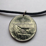 1981 Italy 100 Lire coin pendant Livorno Naval Academy Ligurian Mediterranean Sea Tuscany Fortezza Vecchia Venezia Nuova Ardenza n000675