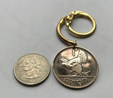 1968 Irland Éire 1 Penny Münze Anhänger Halskette Schmuck Irisch Keltische Harfe Cláirseach Henne &amp; Küken Huhn Hahn Dublin Cork Limerick Galway Waterford Drogheda Connacht Leinster Schwerter Gaels Guinness n000252