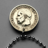 1973 Greece Hellas 2 Drachmai coin pendant Hellenic Greek soldier phoenix Athens Thessaloniki Patras Larissa Sparta Heraklion Thebes n002021