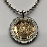 2010 Bolivia 5 Bolivianos coin pendant Potosí Cerro Rico Cerro Menor La Paz Santa Cruz de la Sierra El Alto Cochabamba Oruro Sucre n002551