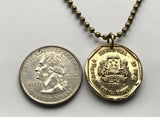 1995 Singapore Singapura 1 Dollar coin pendant Rosy Periwinkle Blossom flower Lion City Bedok Tampines Jurong West Sengkang Woodlands n002728