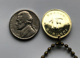 1961 Rwanda Burundi 1 Franc coin pendant lion Kigali Bujumbura Rwandese Banyarwanda Butare Gitarama city Bantu Batwa people African n002685